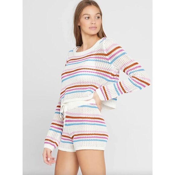 L*Space On The Horizon Shorts In Sea Island Stripe Size M NWT - Picture 5 of 6